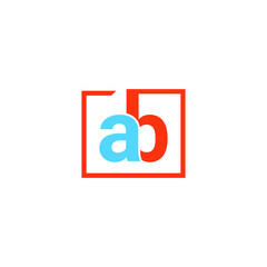 latter AB  icon logo design.