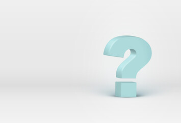 High detailed turquoise question mark, vector illustration