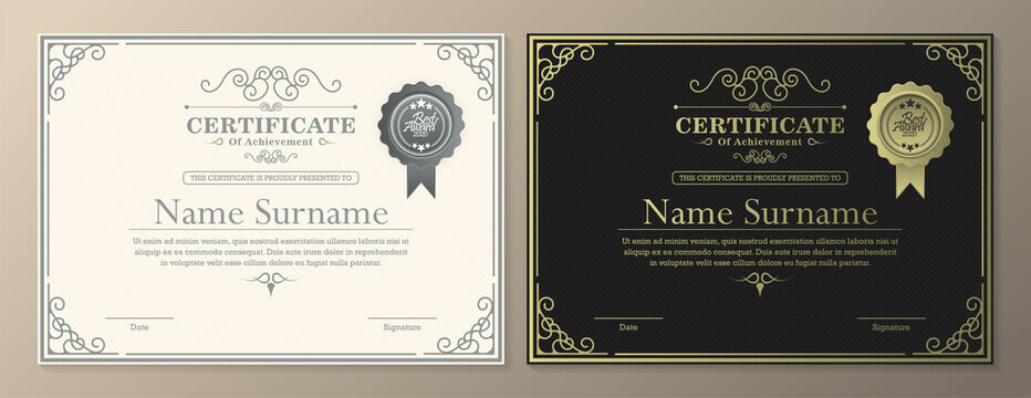 certificate of achievement template