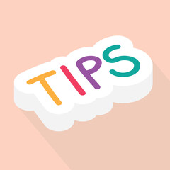 tips word concept - vector illustration