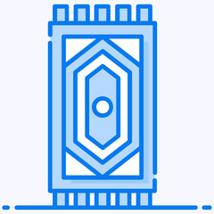 
A floor mat icon in flat editable design
