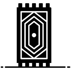 
A floor mat icon in flat editable design
