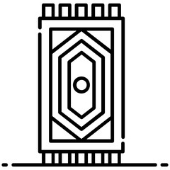 
A floor mat icon in flat editable design
