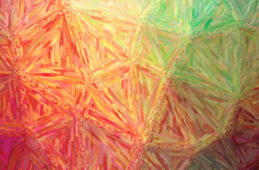 Abstract illustration of green, orange, pink, red, yellow Large Color Variation Oil Paint background