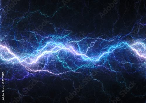 blue lightning abstract electrical background wall mural