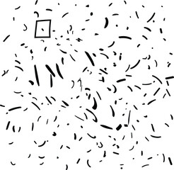 Lots of particles and one is inside the square.