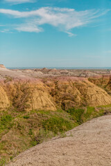 Colorful rocks in Badlands, South Dakota