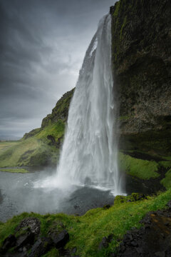 Seljalandsfoss waterfall in South Iceland. Beautiful nature landscape © Ivan Kurmyshov