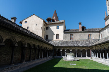 Aosta, Italy. Collegiate Church of the Santissimi Pietro and Orso