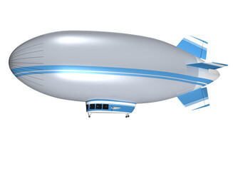 3d Zeppelin, Luftschiff, freigestellt