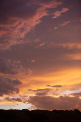 Hill at sunset