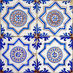Ancient tiles pattern in Rio, Brazil