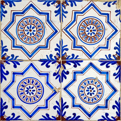 Ancient tiles pattern in Rio, Brazil