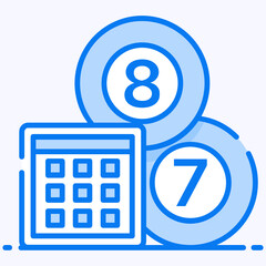 
Bingo, keno game icon in style 
