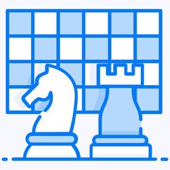 
Thai chess board game icon in design
