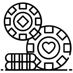 
Trendy style of bet casino, hand holding coin icon
