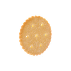 Crispy cracker isolated on white. Delicious snack