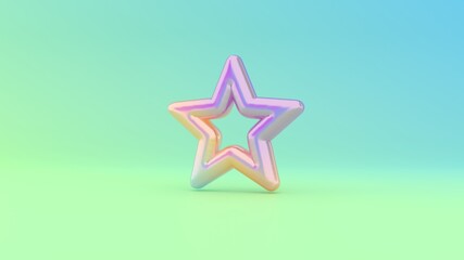 3d rendering colorful vibrant symbol of bookmark button on colored background