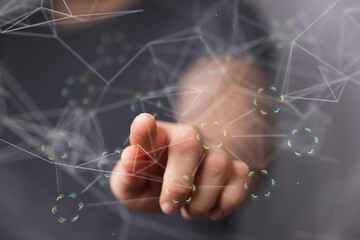 binary code interface digital touch