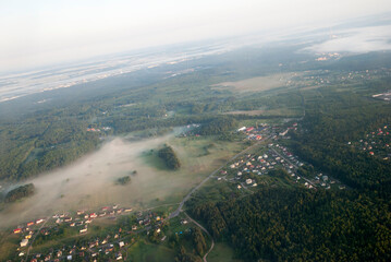 Vilnius Suburbs Aerial Morning View