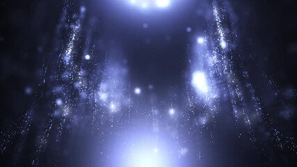 D animation, Stars Blue Crystal Particles Award Ceremony