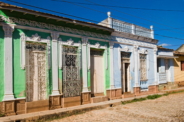 Colorful colonial Houses, Trinidad, Sancti Spiritus Province, Cuba, Central America, Unesco World...