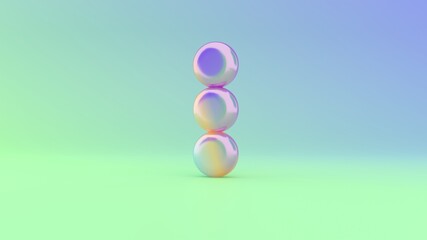 3d rendering colorful vibrant symbol of ellipsis vertical on colored background