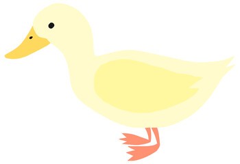可愛いくてシンプルなアヒルのイラスト