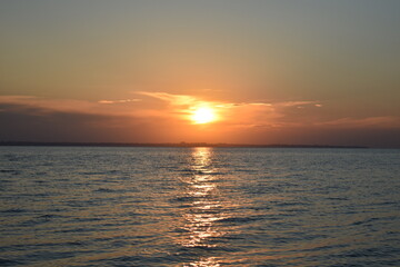 sunset over the sea