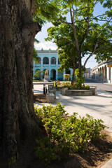 Plaza de la Juventud and statue of Jose Marti, Camaguey, Cuba, Unesco World Heritage Site.