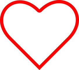 Silhouette of Red heart, vector illustration icon flat design. I love you symbol. Love and romance sign. 