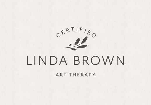 Professional Logo Design Layout with Leaf Element