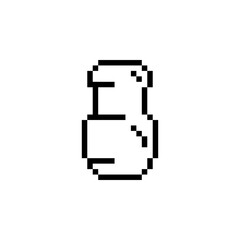 flower vase, furniture and decor icon. perfect for logo, game, poster, website and presentation. icon design retro and pixel art style