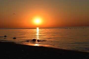 sunset over the sea