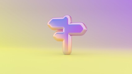 Obraz premium 3d rendering colorful vibrant symbol of pointer on colored background