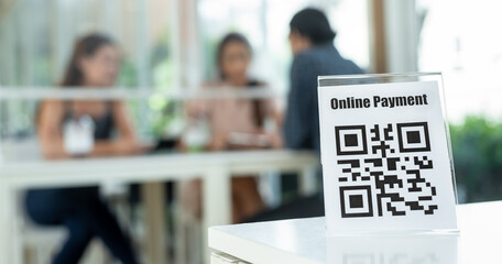 Online payment QR code for customer use cashless life style