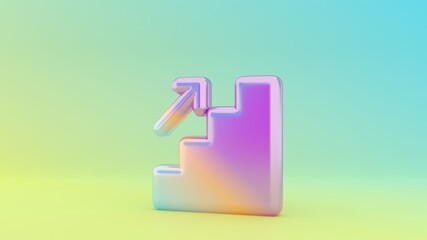 Obraz premium 3d rendering colorful vibrant symbol of promotion on colored background