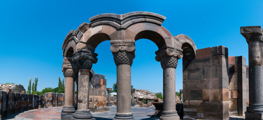 Fototapeta premium Zvartnots Cathedral, Etchmiadzin City, Armavir Province, Armenia, Middle East