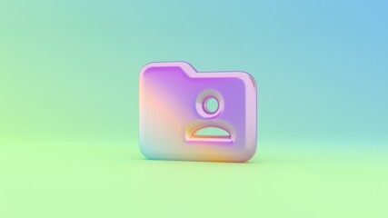 3d rendering colorful vibrant symbol of social  on colored background