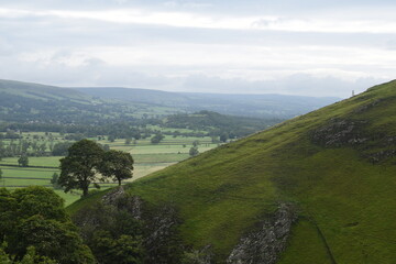 Scenic views of the Peak District at Cave Dale, Castleton