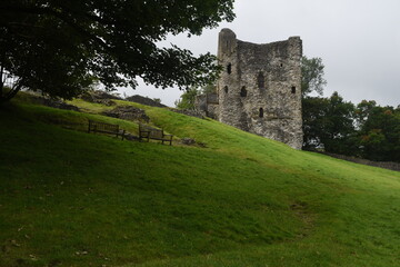 Castle ruins in the Derbyshire Peak District