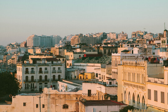 Dawn over Tangiers skyline.