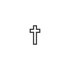 Cross icon. Christian symbol. Logo design element