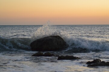 sunset over the sea
