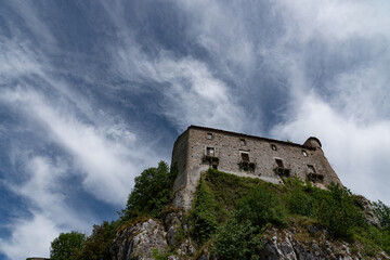 Carpinone, Molise, Isernia. The  medieval castle. 