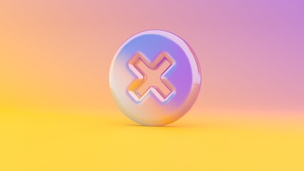 Obraz premium 3d rendering colorful vibrant symbol of times circle on colored background