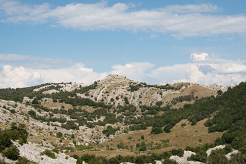 Fototapeta na wymiar Scenic views of the southern Velebit mountain. Summer 2020.