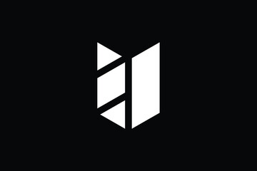 Minimal Innovative Initial ZV logo and VZ logo. Letter Z V ZV VZ creative elegant Monogram. Premium Business logo icon. White color on black background