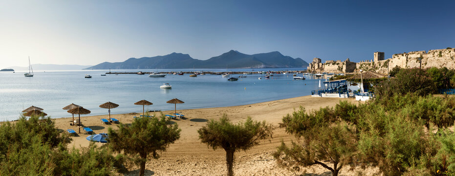 Methoni beach (Peloponnese, Greece) at sunrise