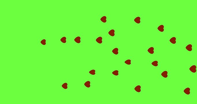 Social media Live style animated heart on green screen and alpha matte. 4K,HD,SD resolution.